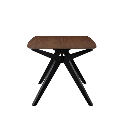 Wood Dining Table,Walnut+Black image 6