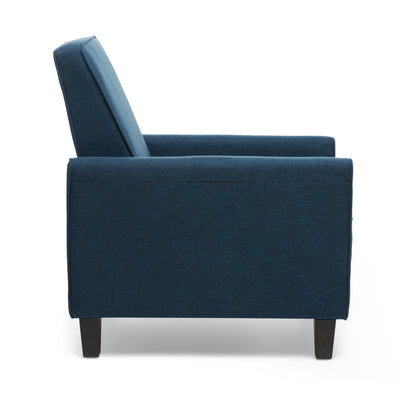Navy Blue Fabric Push Back Chair for Elegant Home Décor(Old SKU:52422.00FDBL) image 9
