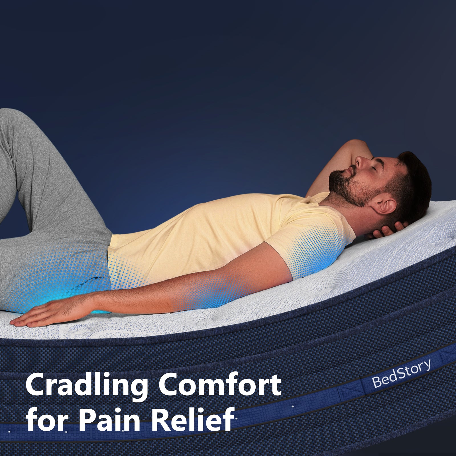 Bedstory Spine Align 13" King Firm Pressure Relieving Cooling Hybrid Mattress with Instant Touch Cooling Fabric, 360° Airflow Circulation & Air Boost Comfort Foam image 9