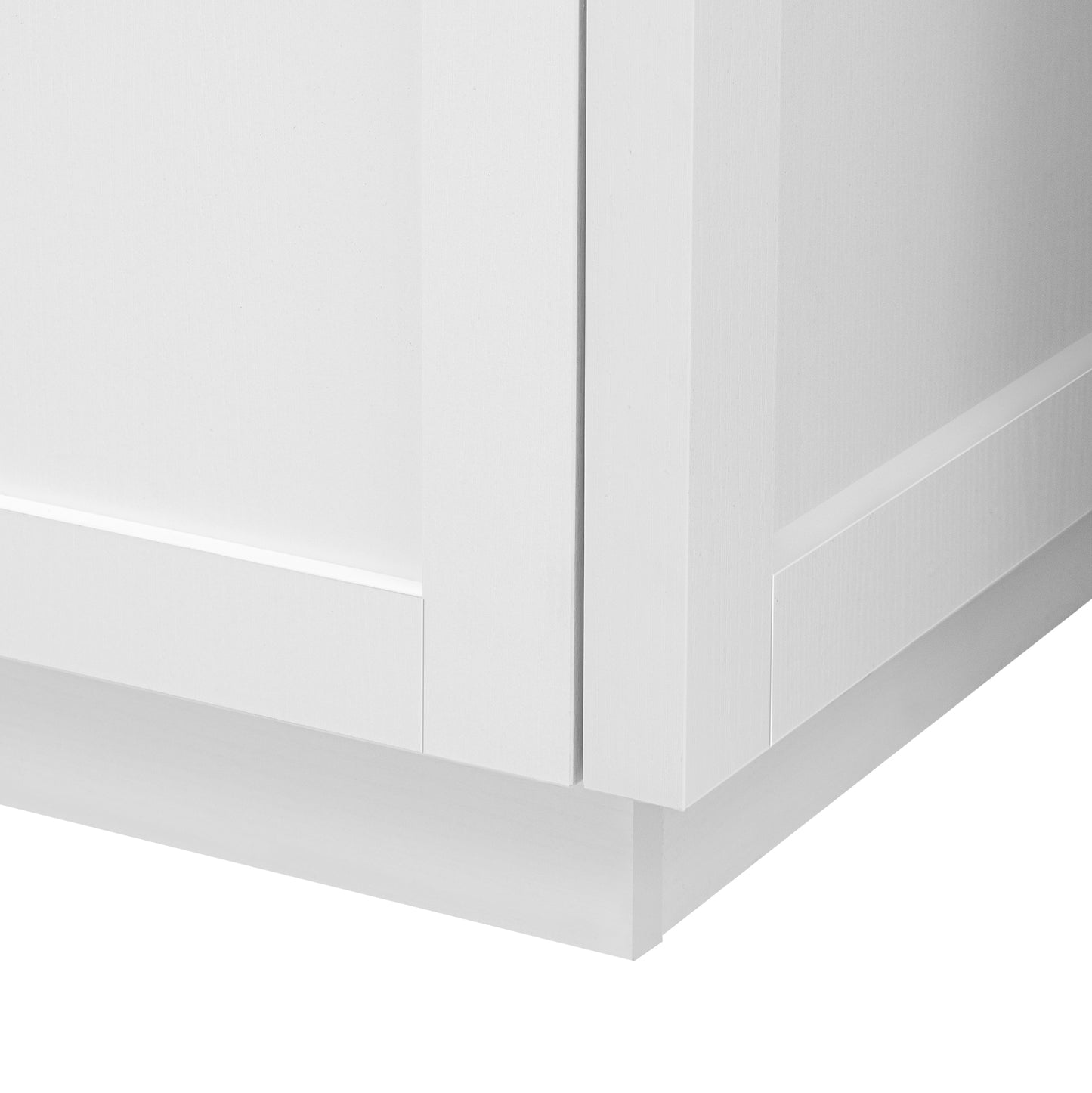 K&K 82.7 inch Kitchen Island with Extendable Dining Table for 4-6 Person,Two-tone Kitchen Table with Double-sized Storage, Power Outlet, Kitchen island with Storage 2 Drawers 2 Side Open Shelves,White image 6