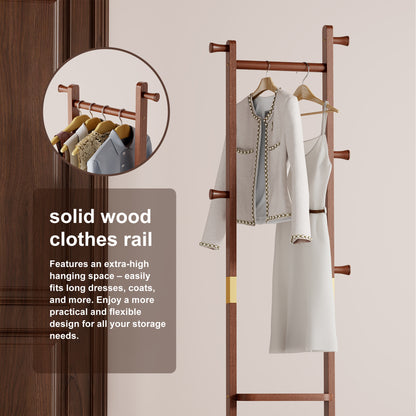 Coat Racks solid wood hanger 23.6* 11*70.8in Solid environmental protection easy to assemble beautiful can be placed in the bedroom/entrance/living room (Walnut) image 8