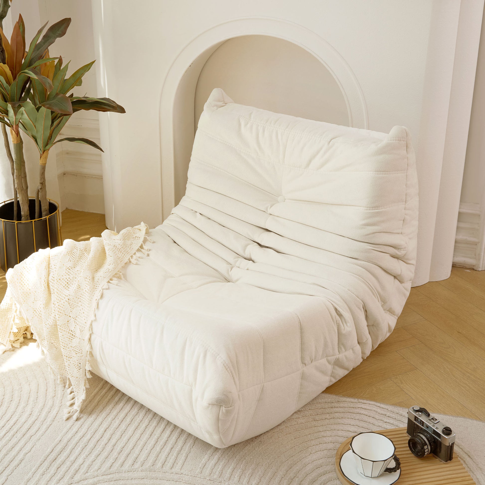 No Installation Bean Bag Chair Big Beanbag Chair for Adults Bean Bag Lounger Foam Chair for Home, Apartment, Living room or Gaming Venue Sofa in a box image 1