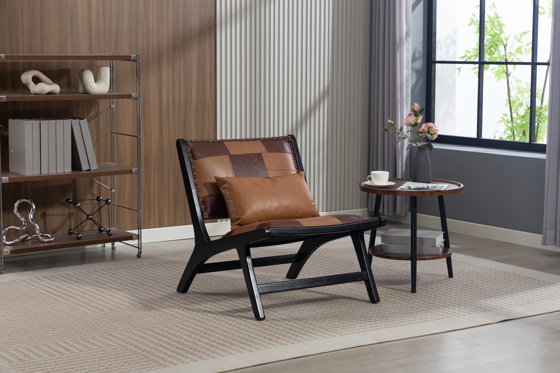 Modern Boho Accent Chairs for Living Room,Mid Century Lounge Chair,Side Chair Indoor image 3