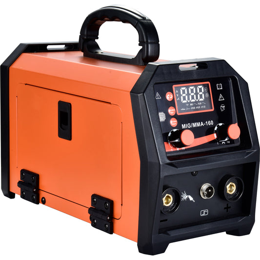 MMA MIG 160A Welder, 4 in 1 Portable Inverter Welding Machine, Dual Voltage Multi-functional Electric Welding Equipment for Household & Workshop image 1
