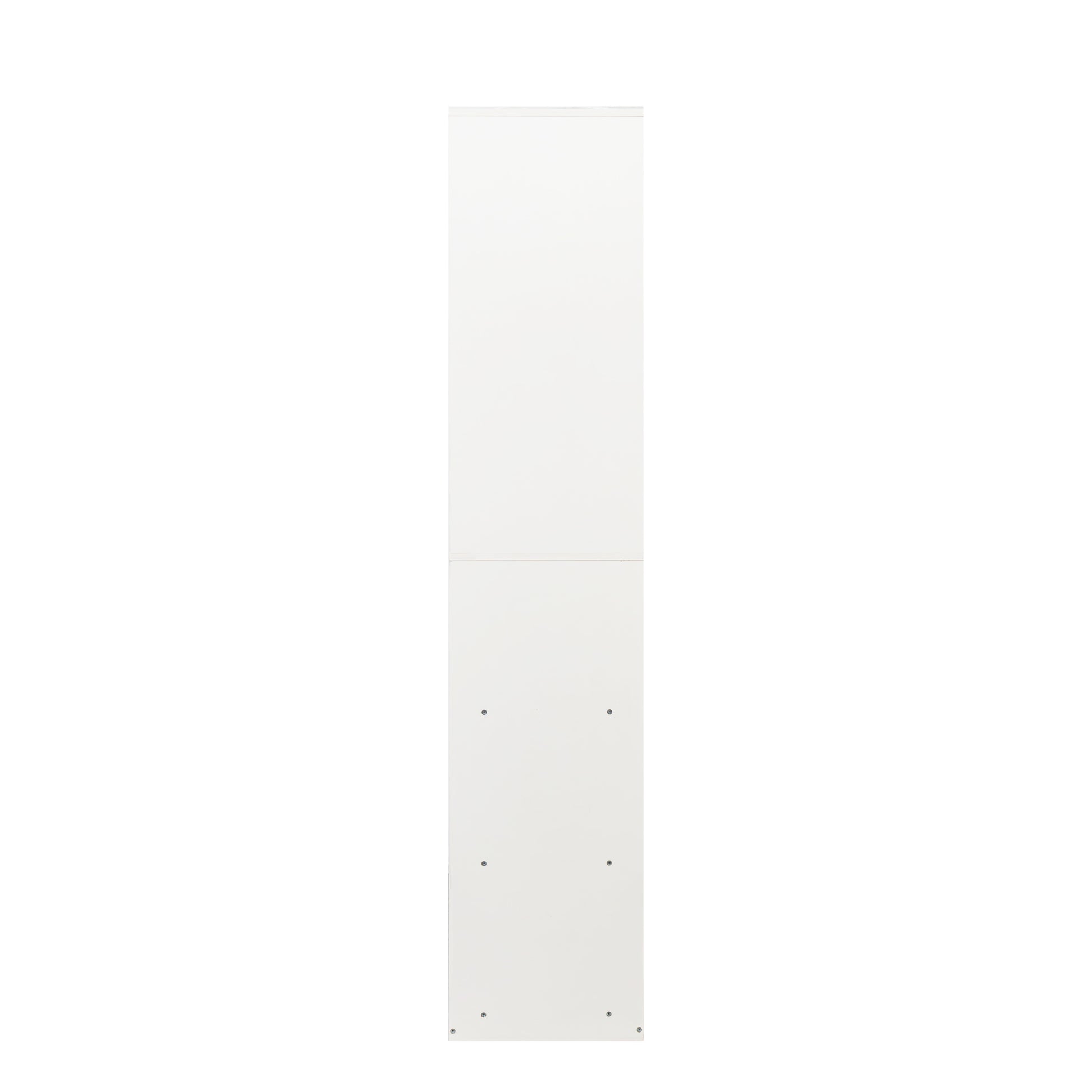 Freestanding Closet System, Stand-Alone Wardrobe with 6 open Shelves,74.8'' Heigh Closetwith 1 Wood Drawers, Wood Walk-in Closet with 2 Hanging Rod, White image 5