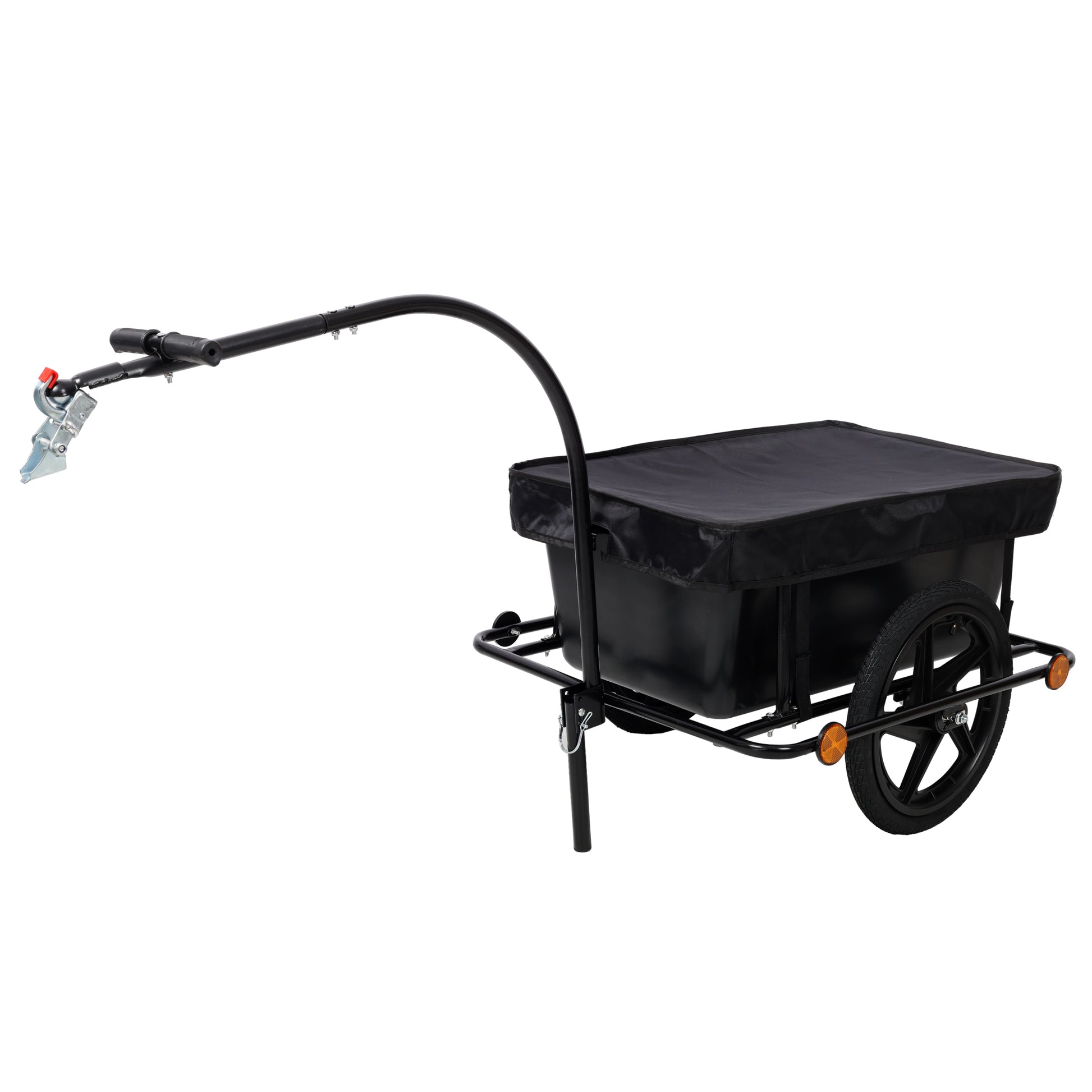Bike Cargo Trailer with Support Bar, 900D PVC Waterproof Cover, Removable Box, Utility Bike Wagon Trailer for Shopping Camping and Outdoor Activities image 1
