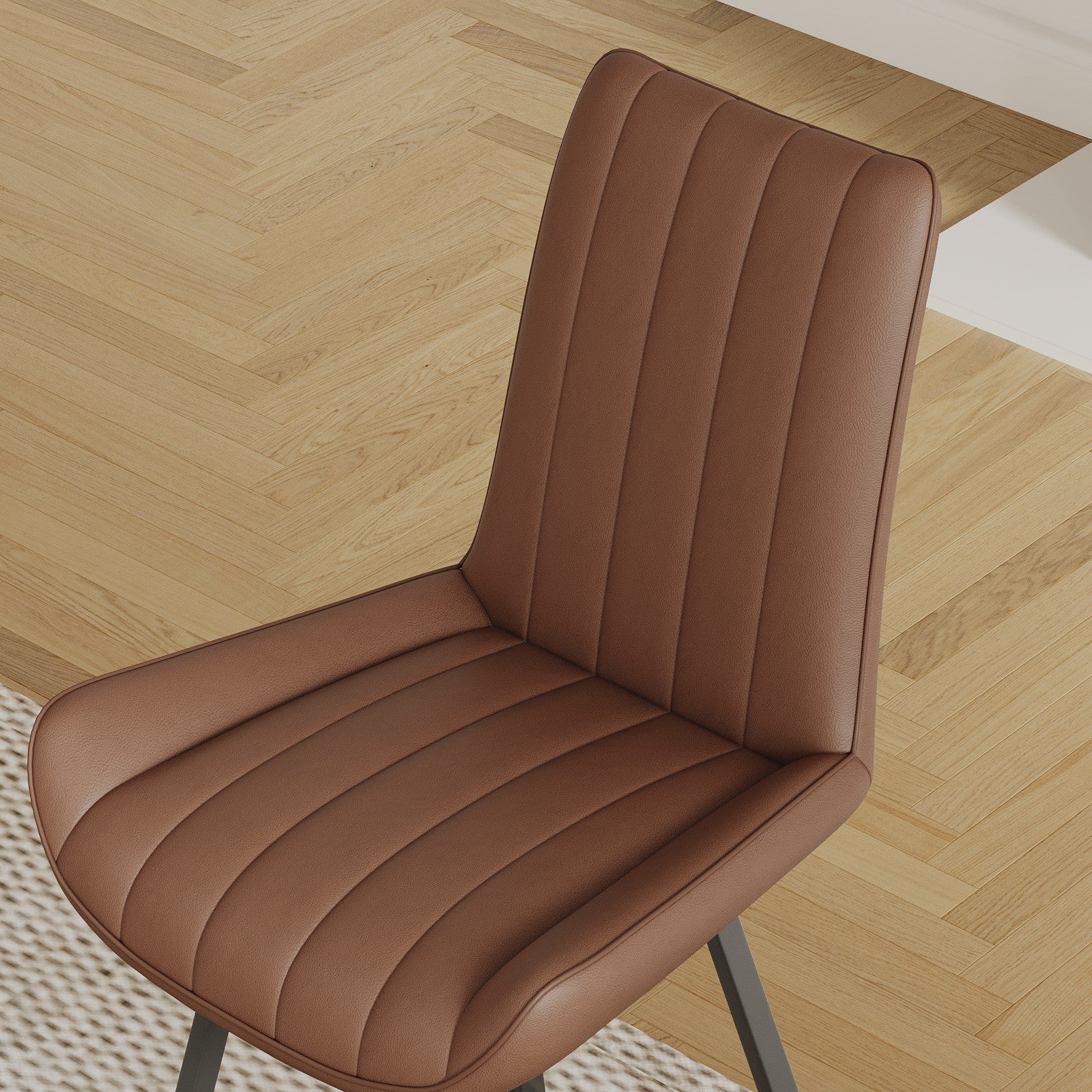 2 Brown Dining Chairs,set of 2 image 3