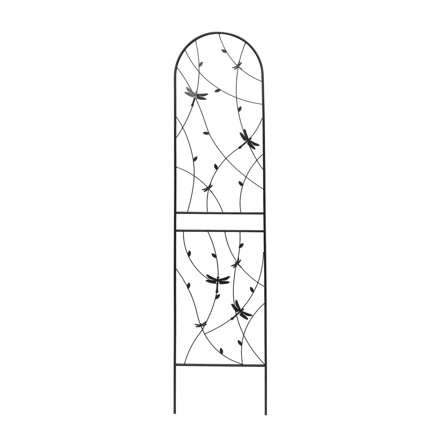 2 Pack Metal Garden Trellis 86.7" x 19.7" Rustproof Trellis for Climbing Plants Outdoor Flower Support Dragonfly Deco Black image 7