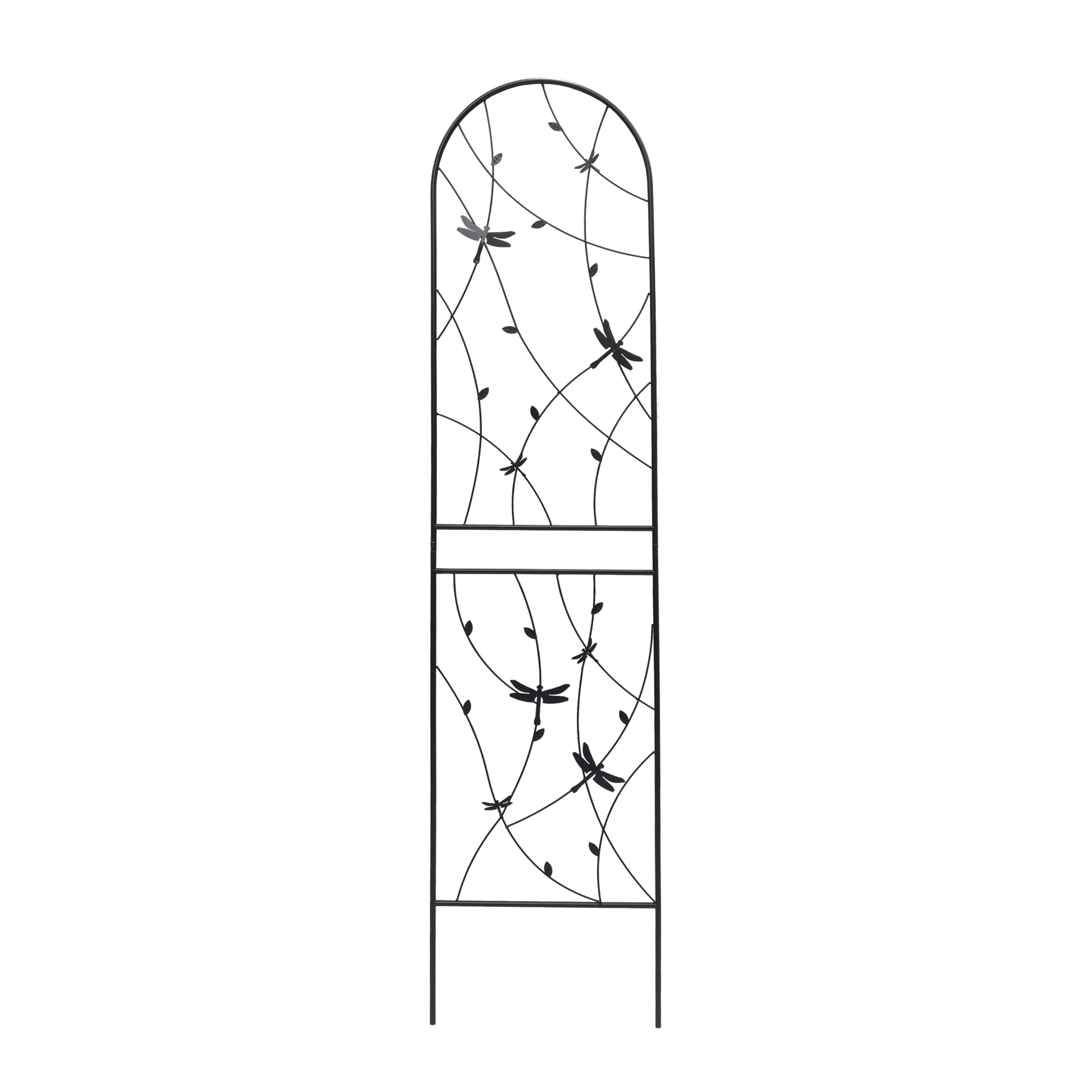 2 Pack Metal Garden Trellis 86.7" x 19.7" Rustproof Trellis for Climbing Plants Outdoor Flower Support Dragonfly Deco Black image 7