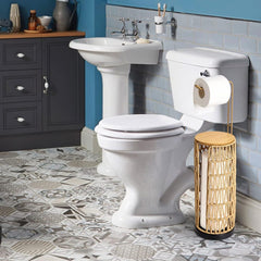 Stylish Freestanding Toilet Paper Holder with Storage for Bathroom