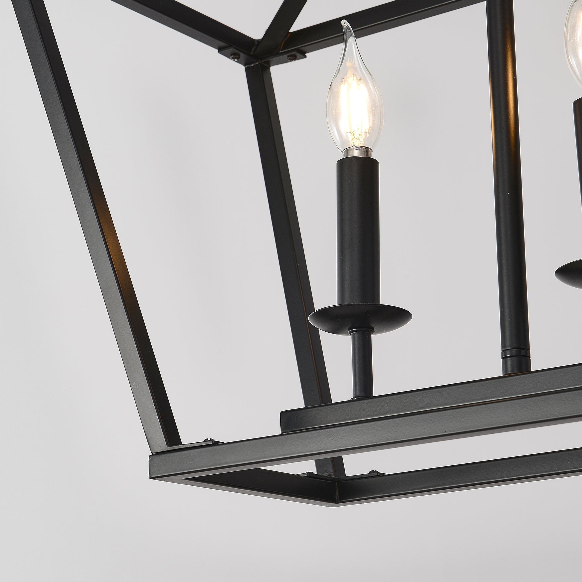 7-Light Farmhouse Kitchen Island Lighting,5 Light Industrial Linear Chandelier for Dining Room Metal Matte Black Finish Hanging Pendant Light Fixture for Bedroom Living Room Hallway Conference Room image 12