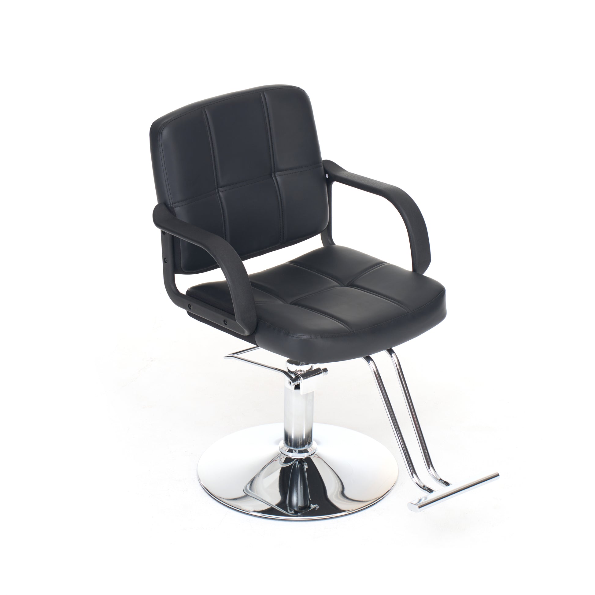 Barber Chair for Hair Stylist- 360° Swivel, Adjustable Height, Capacity 350 LBS with Heavy Duty Hydraulic Pump,BLACK image 10