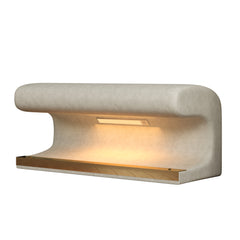 Luxury Entryway Bench Leather Ottoman with LED Sensor Light