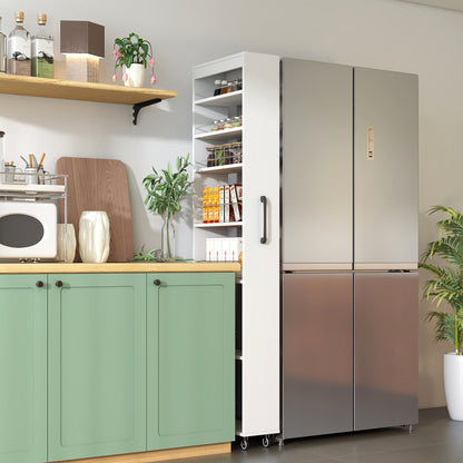 7 Tier multi-functional pull-out multi-tier storage Single-sided open shelf for Kitchen, Living Room & Narrow Spaces image 3