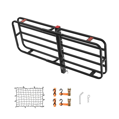 53" x 19" x 5", Hitch Cargo Carrier, 500 lbs Capacity Hitch Cargo Carrier with Hitch Stabilizer & Ratchet Straps, Hitch Mount Cargo Carrier with Cargo Net with Hook, Fit for SUVs image 1