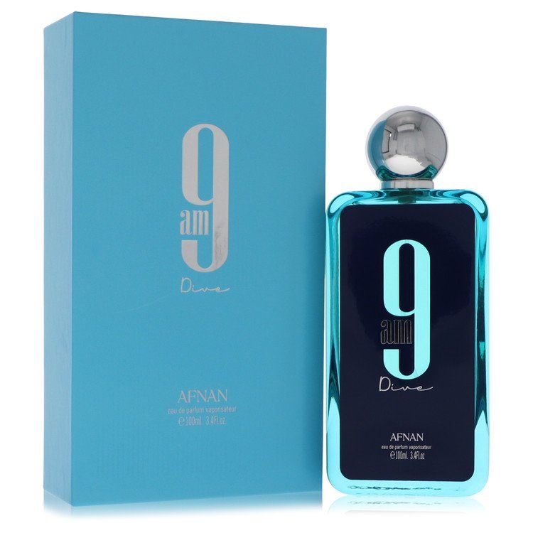 Afnan 9am Dive by Afnan Eau De Parfum Spray (Unisex) 3.4 oz bottle front view
