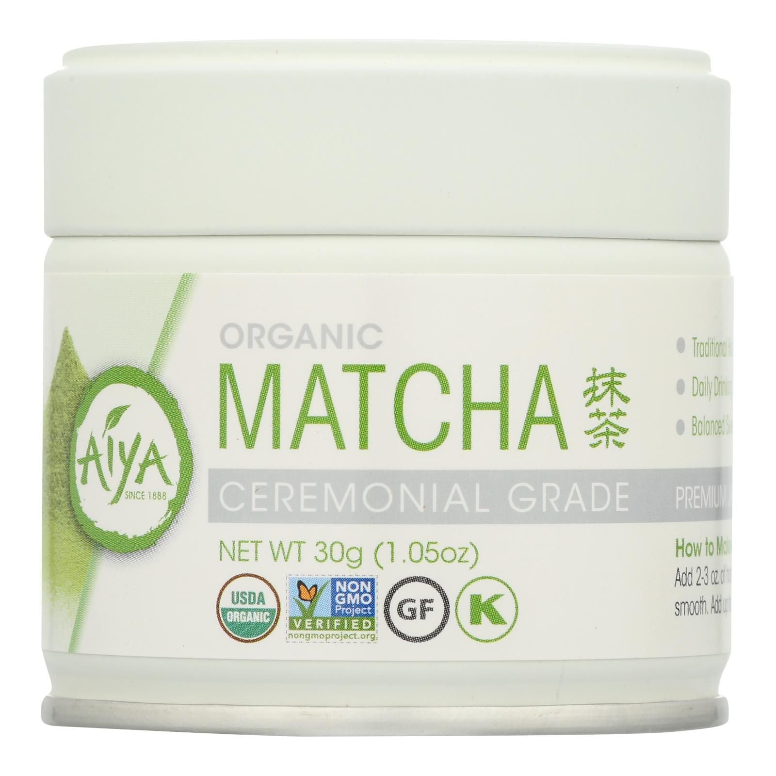 Aiya Tea - Organic Matcha - Ceremonial Grade - Case Of 6 - 30 Grm image 1