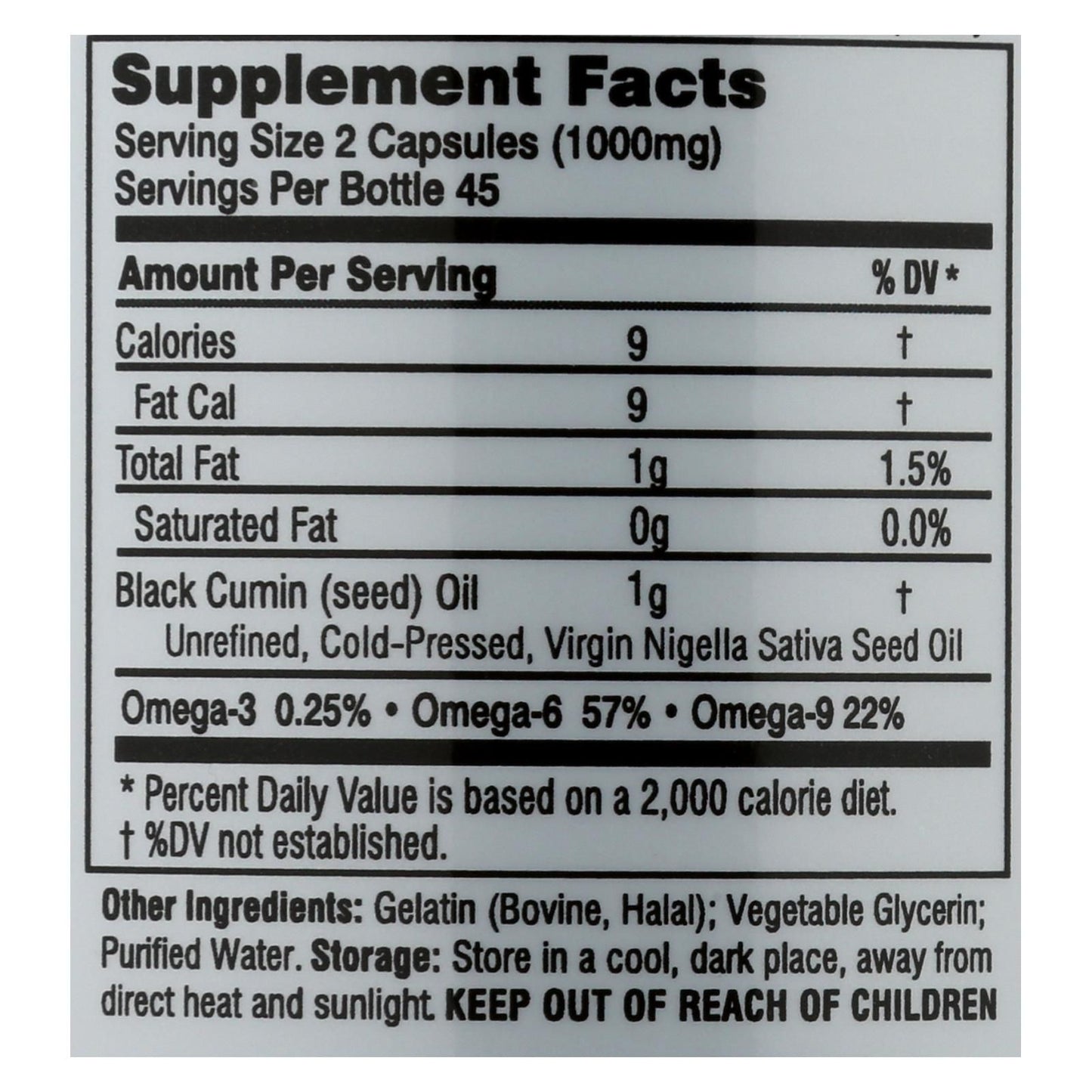Amazing Herbs - Black Seed Black Cumin Seed Oil - 90 Softgels image 3