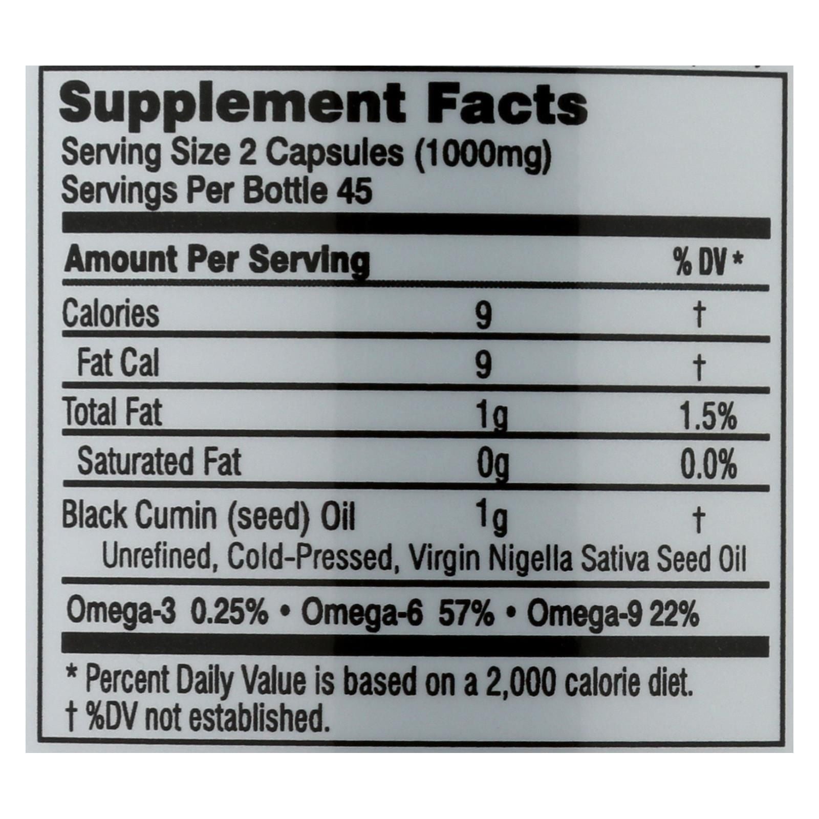 Amazing Herbs - Black Seed Black Cumin Seed Oil - 90 Softgels image 5