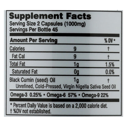 Amazing Herbs - Black Seed Black Cumin Seed Oil - 90 Softgels image 5
