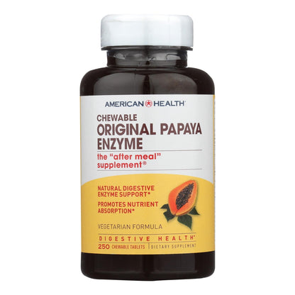 American Health - Original Papaya Enzyme Chewable - 250 Tablets image 2