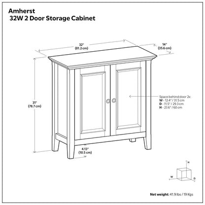 Amherst - Low Storage Cabinet - Hickory Brown image 9