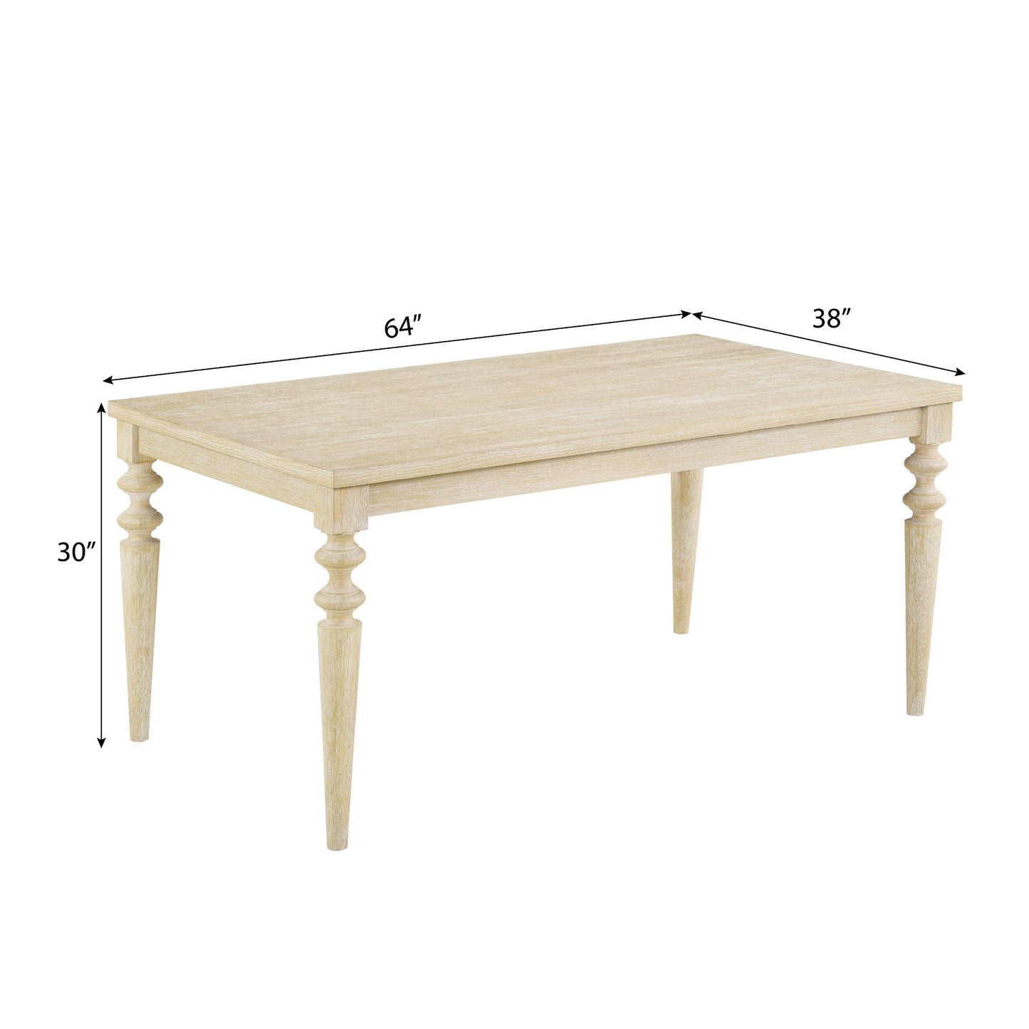 Amonia 5-piece Dining Set, Turned-Leg Dining Table with 4 Tufted Chairs image 11