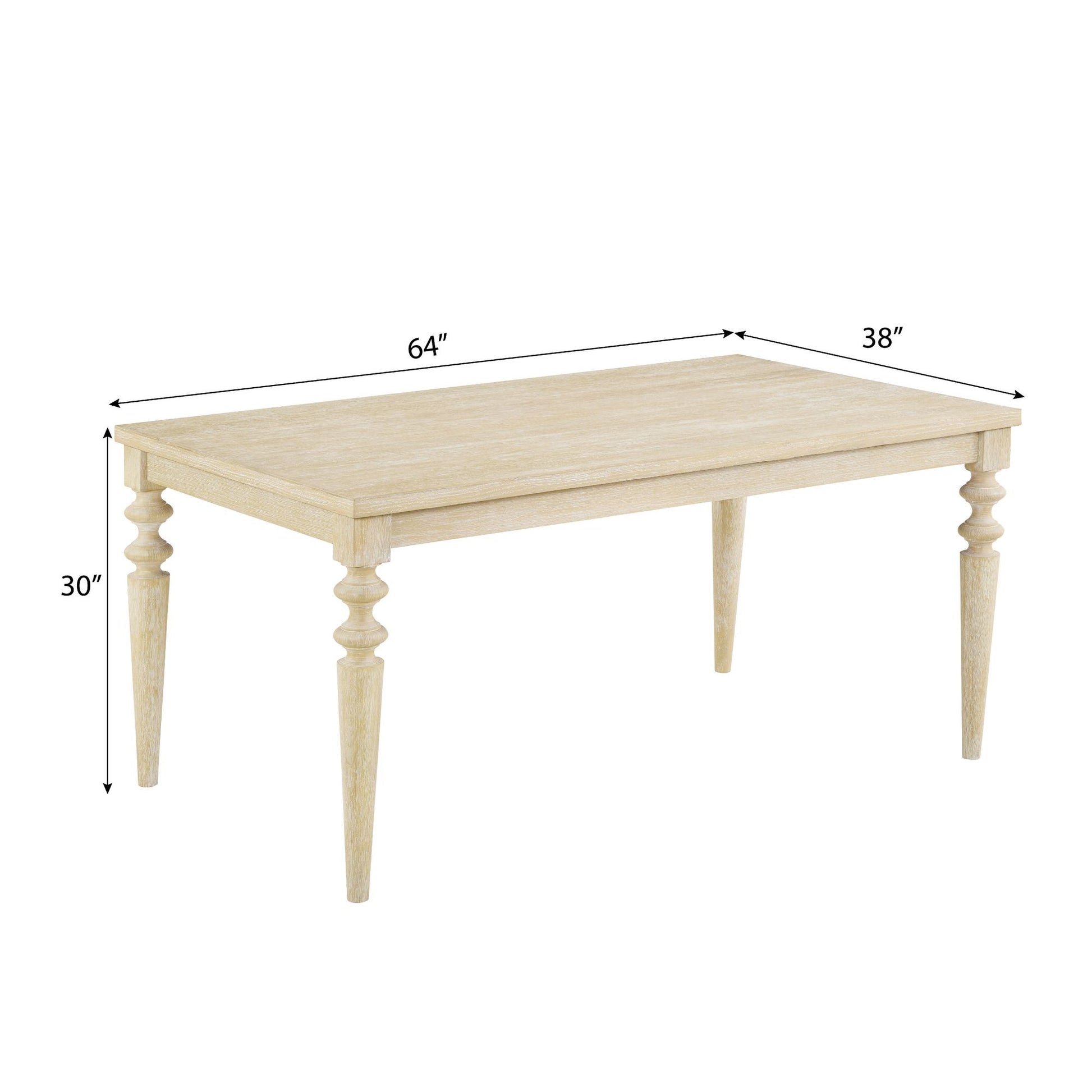Amonia 5-piece Dining Set, Turned-Leg Dining Table with 4 Tufted Chairs image 11