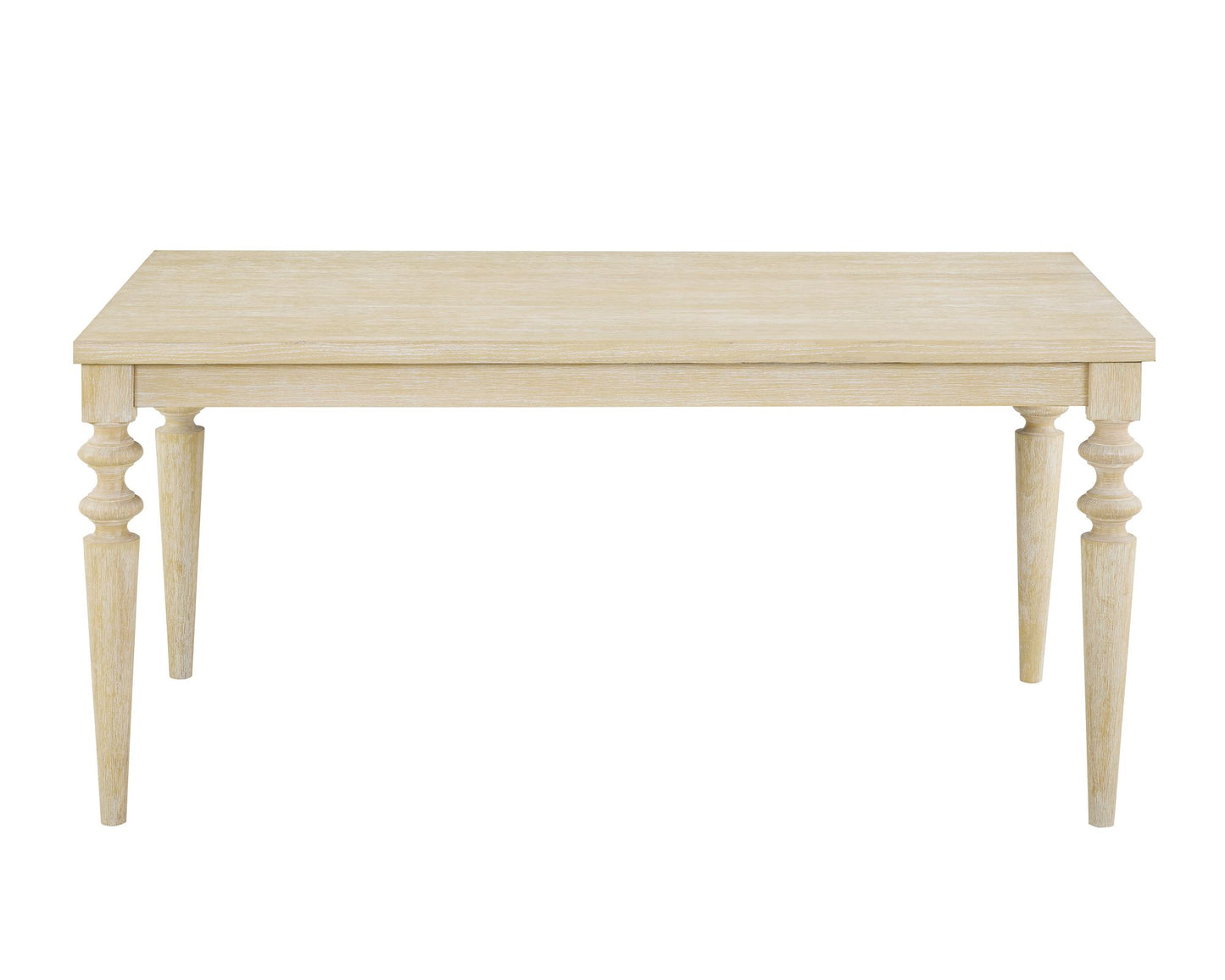 Amonia Urban Style Wired White Finish Wood Turned-Leg Dining Table image 4