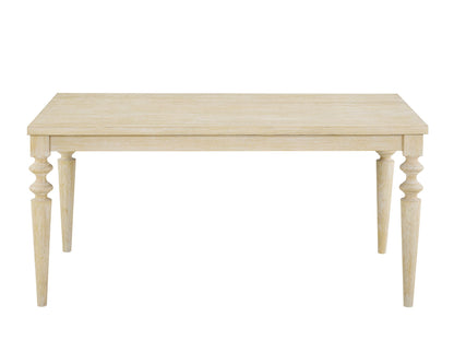Amonia Urban Style Wired White Finish Wood Turned-Leg Dining Table image 4