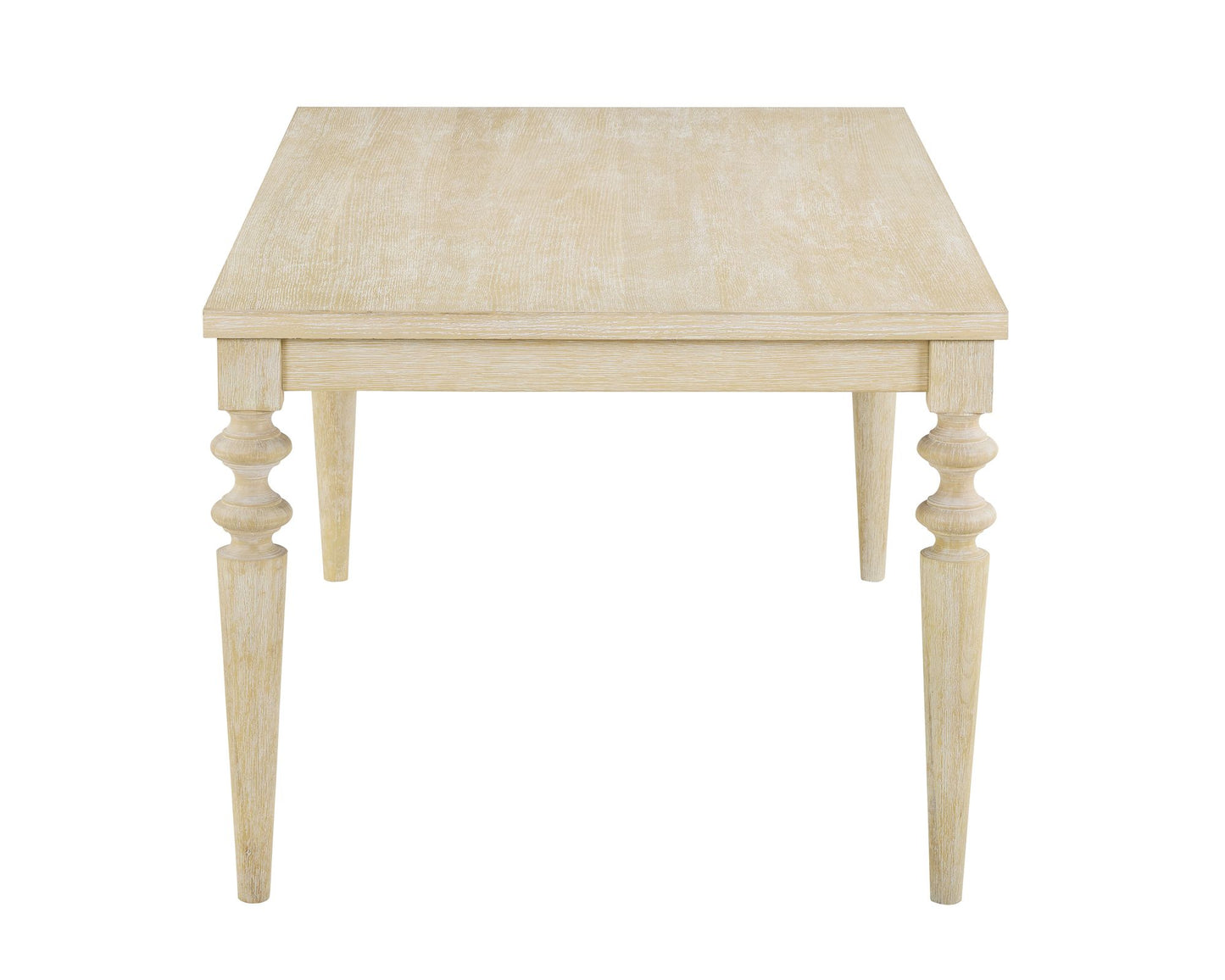 Amonia Urban Style Wired White Finish Wood Turned-Leg Dining Table image 5