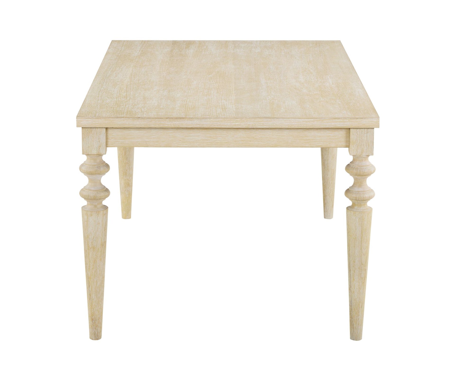 Amonia Urban Style Wired White Finish Wood Turned-Leg Dining Table image 5