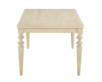 Amonia Urban Style Wired White Finish Wood Turned-Leg Dining Table image 5