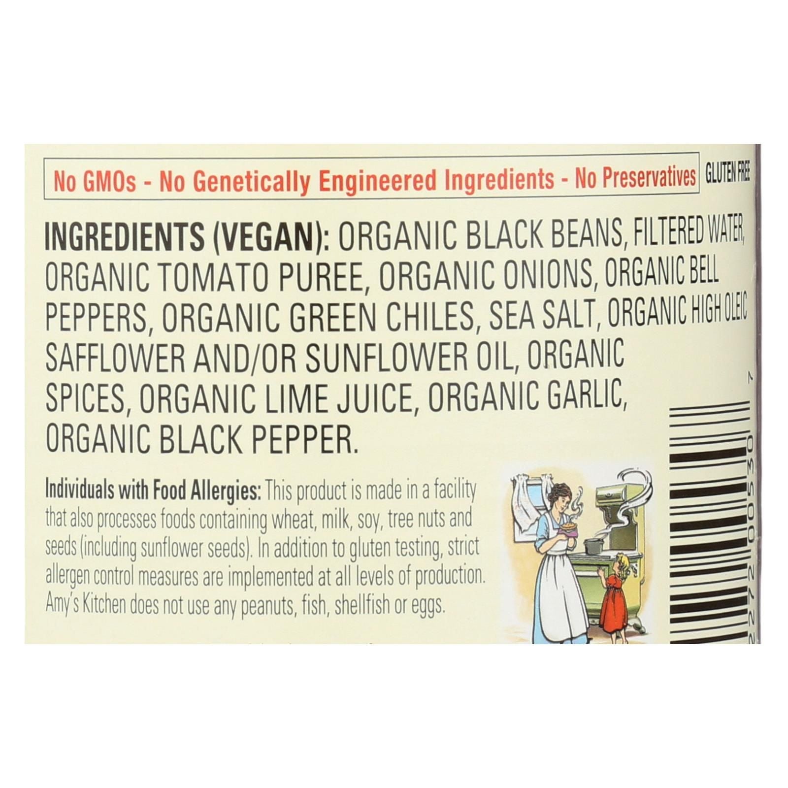 Amy's - Organic Medium Black Bean Chili - Case Of 12 - 14.7 Oz image 3