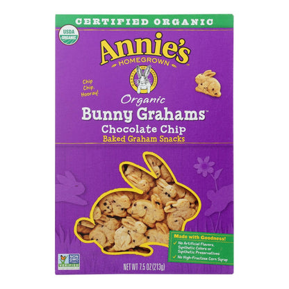 Annie's Homegrown Bunny Grahams Chocolate Chip - Case Of 12 - 7.5 Oz image 1