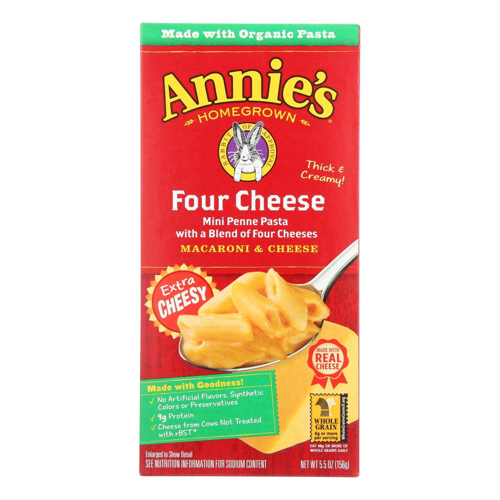 Annie's Homegrown Four Cheese Macaroni And Cheese - Case Of 12 - 5.5 Oz. image 1