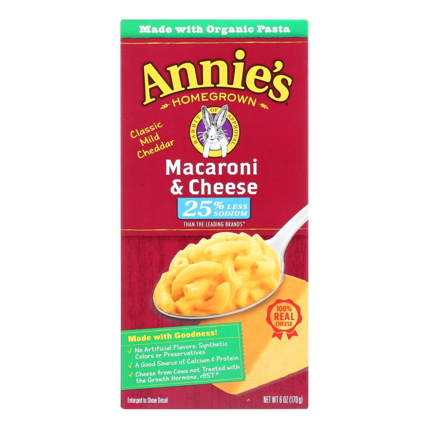 Annie's Homegrown Low Sodium Macaroni And Cheese - Case Of 12 - 6 Oz. image 1