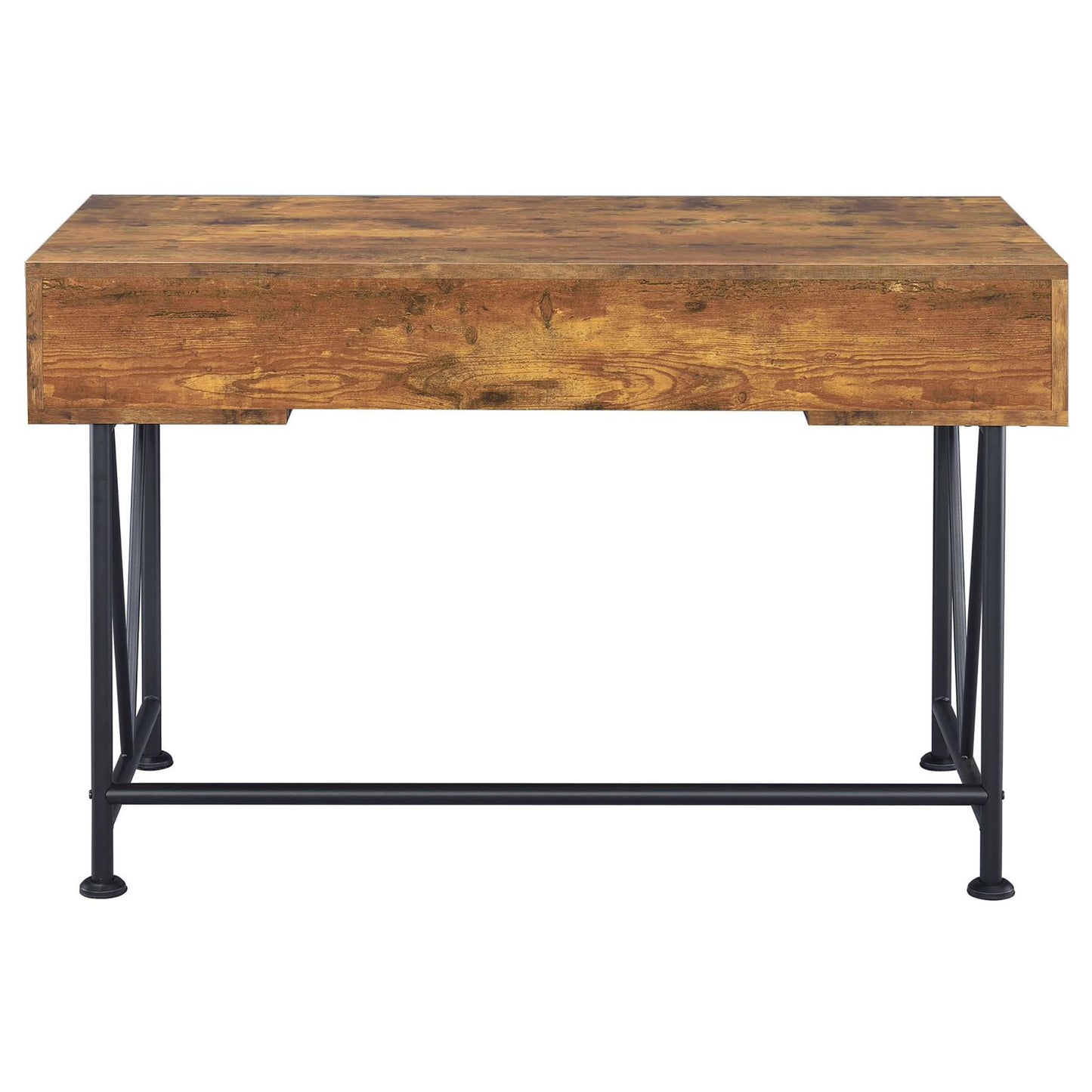 Antique Nutmeg and Black 3-drawer Writing Desk image 8