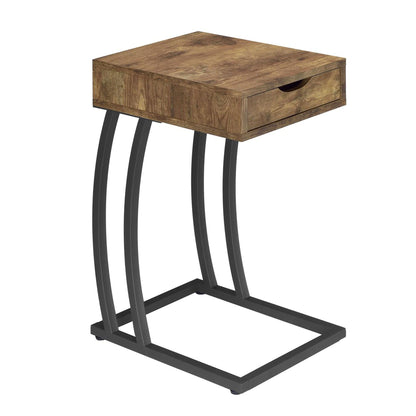 Antique Nutmeg and Gunmetal Hi-tech Accent Table image 2