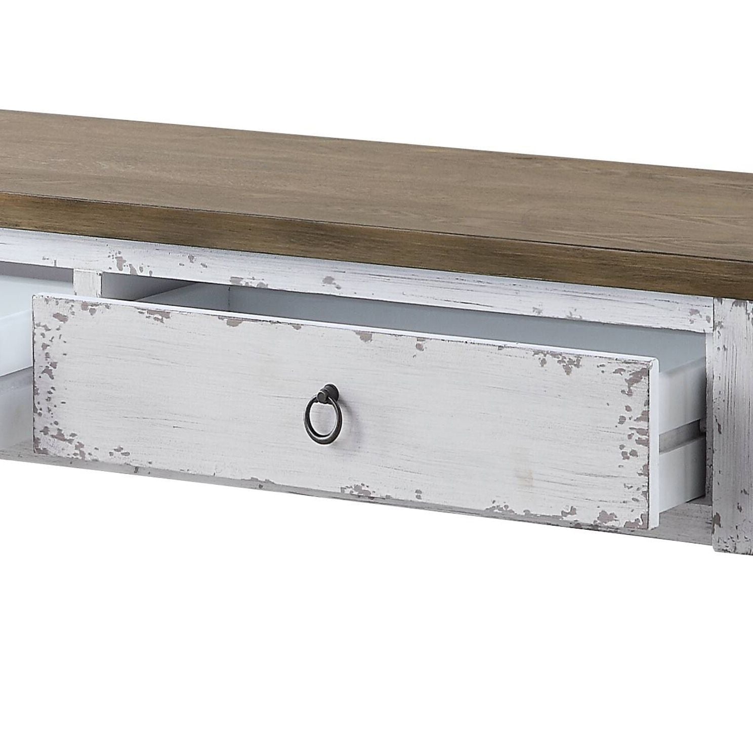 Antique White 2-drawer Console Table image 5