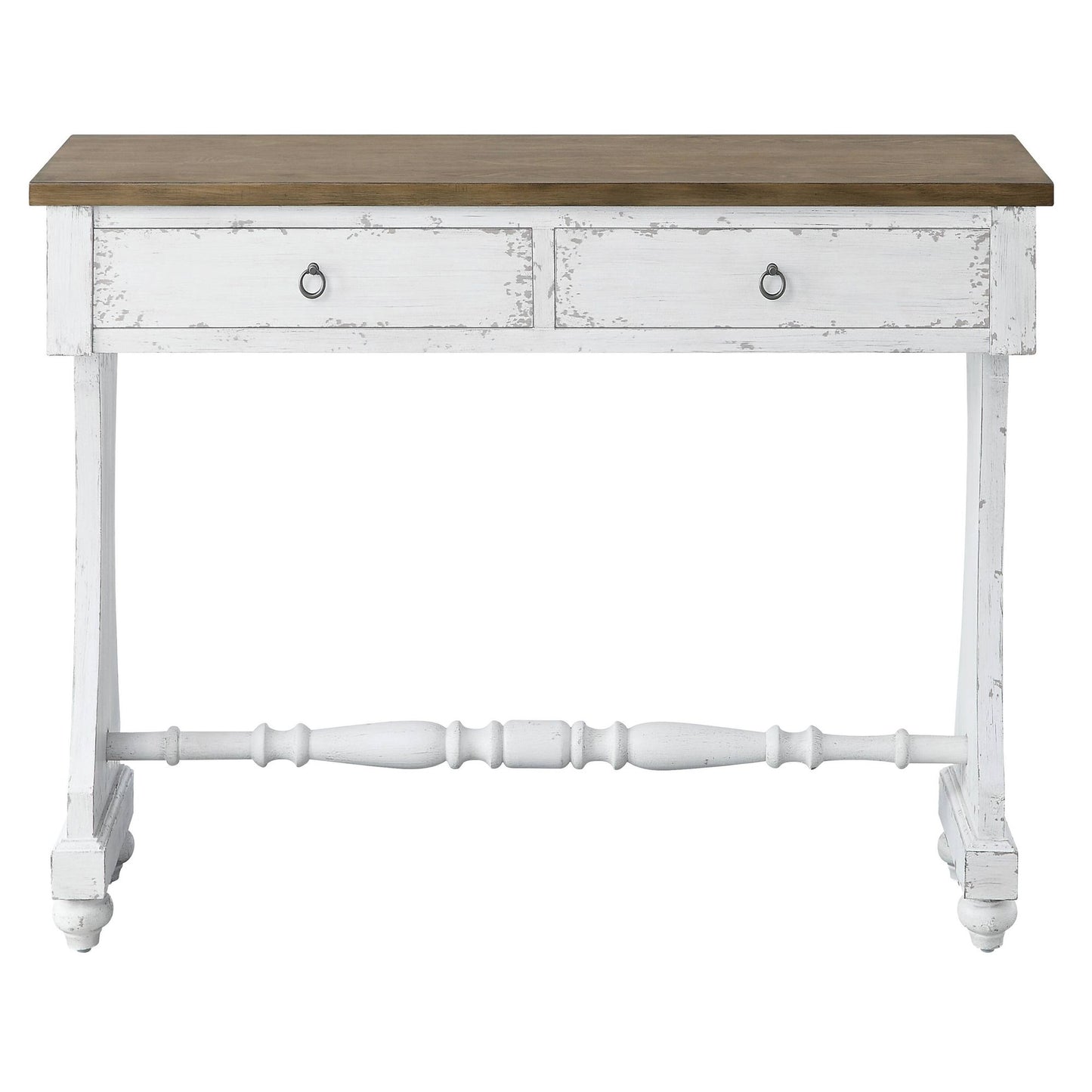 Antique White 2-drawer Console Table image 3
