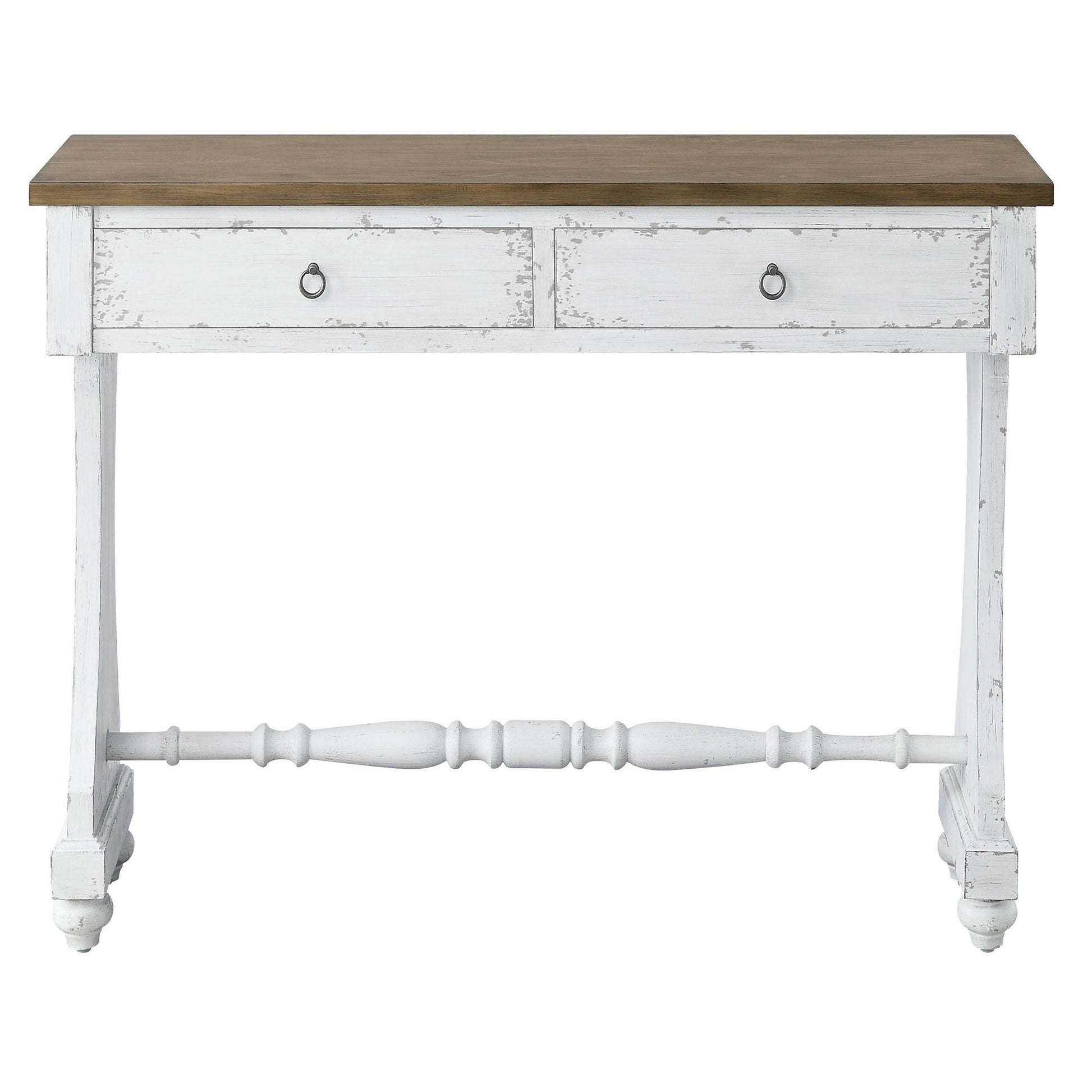 Antique White 2-drawer Console Table image 3