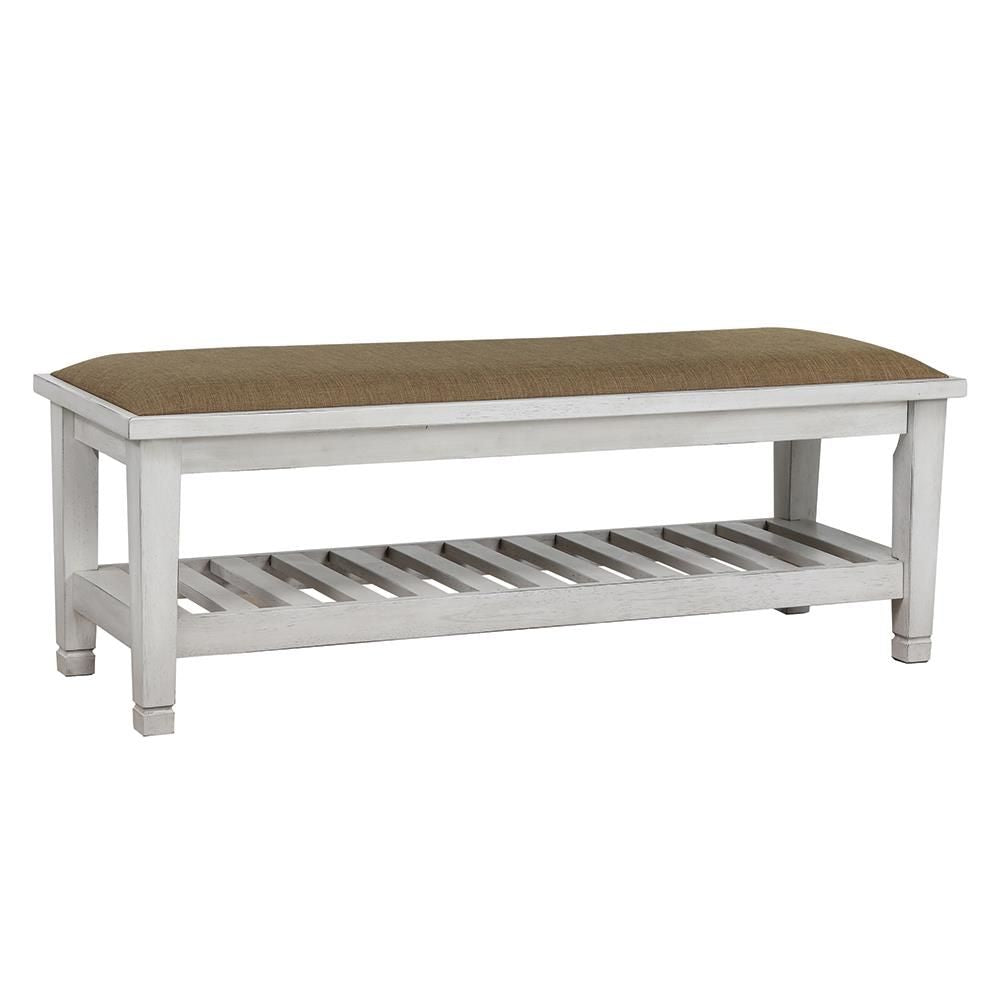 Antique White Bench image 2