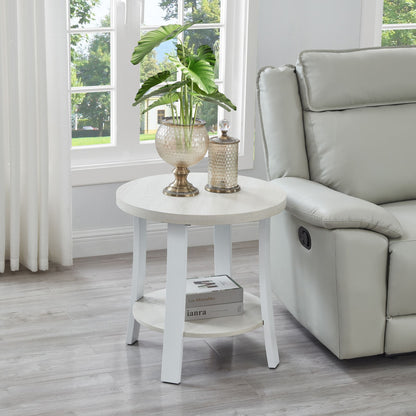 Anze Contemporary Oval Wood Shelf 3-Piece Coffee Table Set image 5