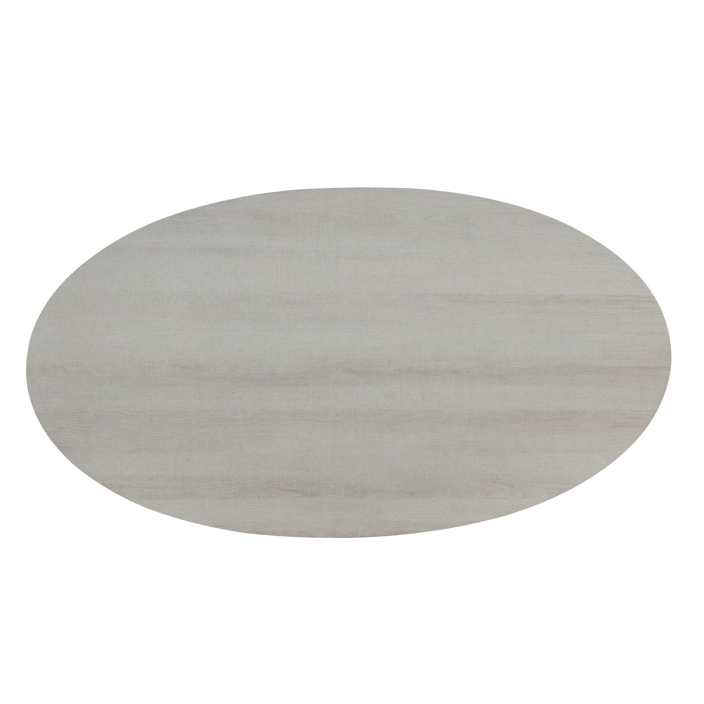 Anze Contemporary Oval Wood Shelf 3-Piece Coffee Table Set image 7