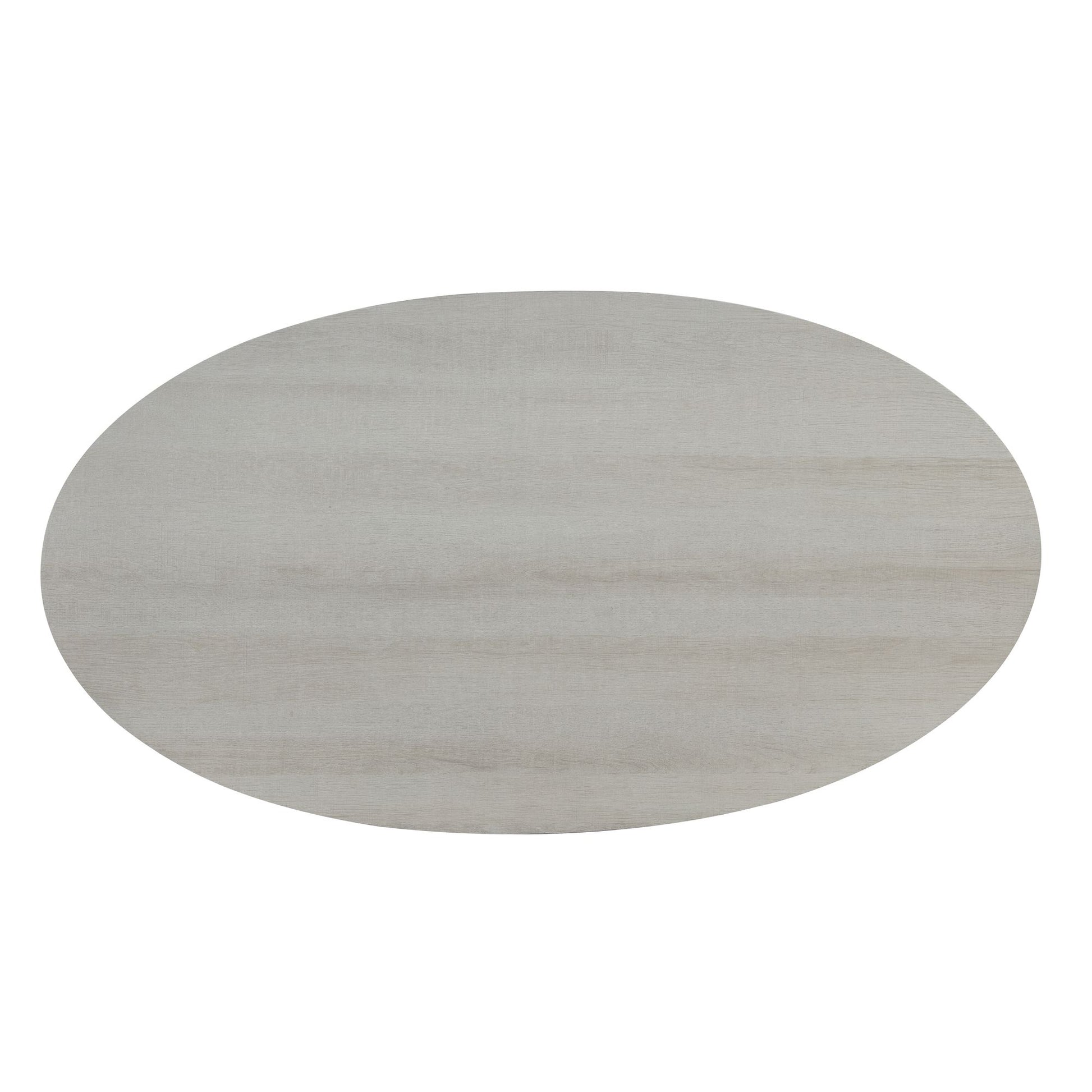 Anze Contemporary Oval Wood Shelf 3-Piece Coffee Table Set image 7