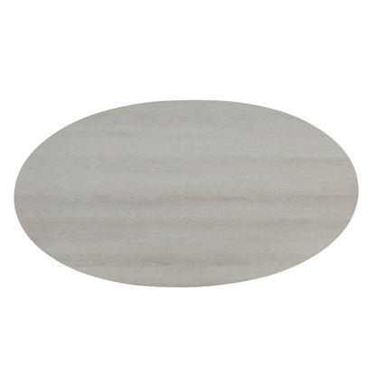 Anze Contemporary Oval Wood Shelf 3-Piece Coffee Table Set image 7