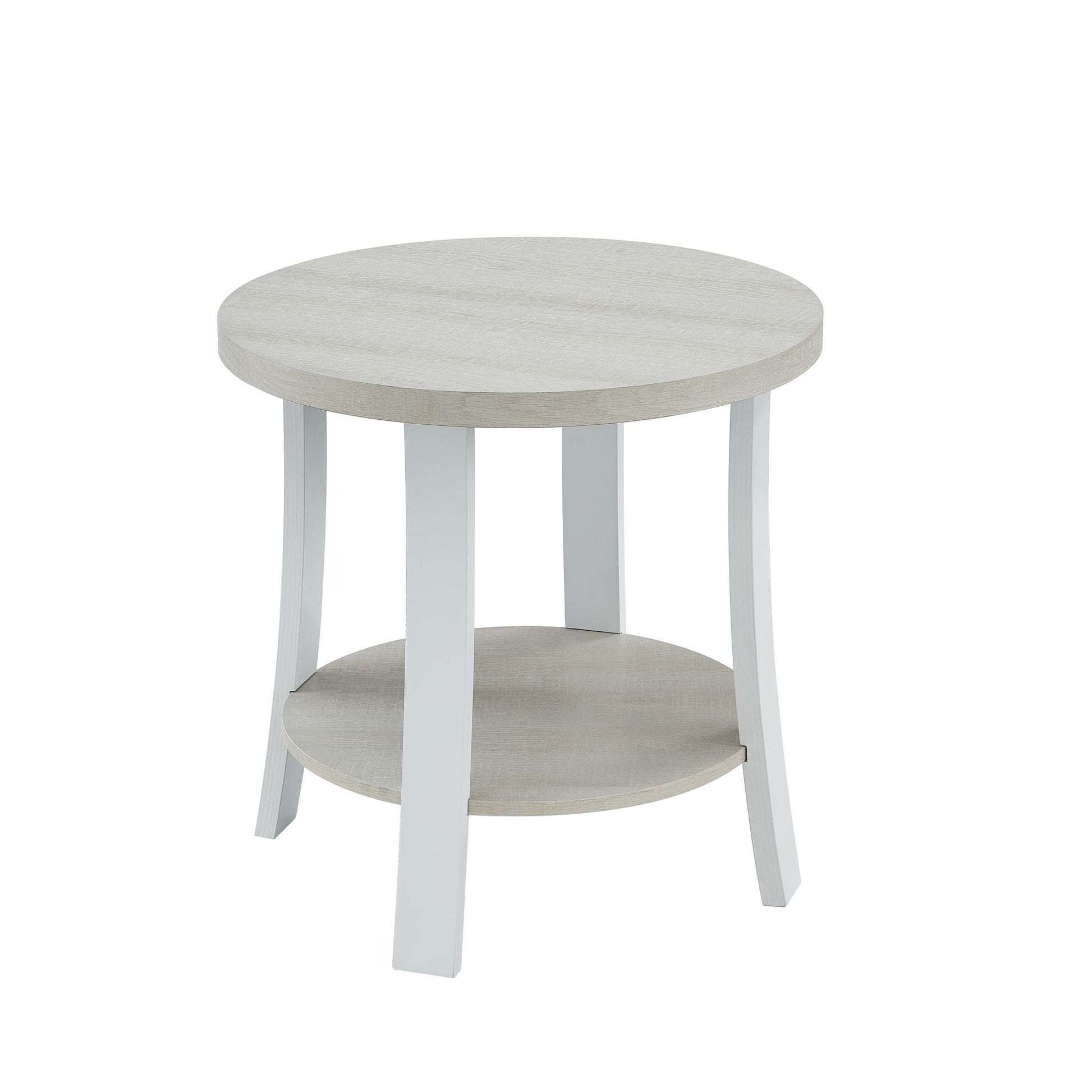Anze Contemporary Oval Wood Shelf 3-Piece Coffee Table Set image 10