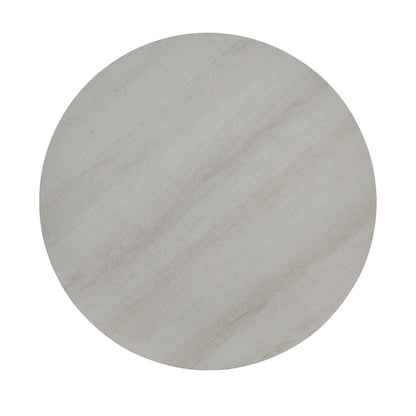 Anze Contemporary Round Wood Shelf End Table in White Finish image 4