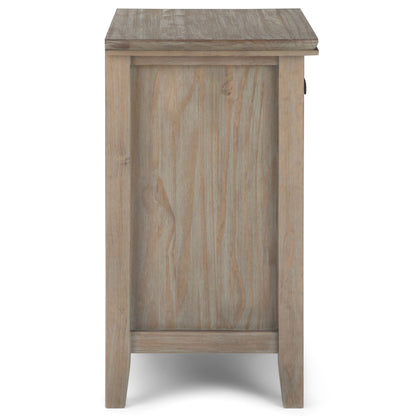 Artisan 24 inch Wide Solid Wood Bedside Table in Distressed Grey image 6
